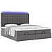 Pouf Letto con Materassi e LED Grigio 160x200cm Similpelle - Foto miniatura 6
