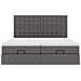 Pouf Letto con Materassi e LED Grigio 160x200cm Similpelle - Foto miniatura 8