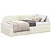 Struttura Letto Angolare con Materasso 2 pcs Crema Velluto - Foto miniatura 1