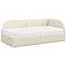 Struttura Letto Angolare con Materasso 2 pcs Crema Velluto - Foto miniatura 4