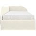 Struttura Letto Angolare con Materasso 2 pcs Crema Velluto - Foto miniatura 8