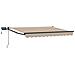 Tenda retrattile manuale con LED Beige e Antracite 3 x 2,5 m - Foto miniatura 1