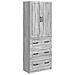 Set di armadi 2 pcs Sonoma grigio 66 x 34,5 x 87 cm - Foto miniatura 1