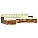 Set divani con cuscino 6 pcs Legno di Acacia Massello - Foto miniatura 1