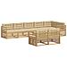 Set di divani da esterno 8 pcs Bianco e Beige Poliestere - Foto miniatura 1