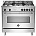 Cucina a Gas AMN965GXT 5 Fuochi a Gas Forno a Gas Ventilato Classe A+ Dimensioni 90 x 60 cm Colore Inox Serie Americana - Foto miniatura 1