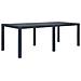 Tavolo Da Giardino Antracite 220x90x72 Cm Plastica Stile Rattan - Foto miniatura 1