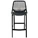 Sgabello Alto Outdoor Air in Polipropilene I Sgabello Impilabile Alt. 75 CM | Sgabello Bar Facile da Pulire I Sedia Design Carico Max 130 kg Grigio Scuro - Foto miniatura 2