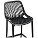 Sgabello Alto Outdoor Air in Polipropilene I Sgabello Impilabile Alt. 75 CM | Sgabello Bar Facile da Pulire I Sedia Design Carico Max 130 kg Grigio Scuro - Foto miniatura 4