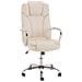 Sedia Ufficio Xanthos XXL in Similpelle - Poltrona Ergonomica Carico Max 210 kg - Sedia Studio Imbottita E Regolabile - Poltrona Pc Rinforzata Crema - Foto miniatura 1