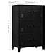 Armadio Classificatore Con 6 Ante Nero 75x40x120 Cm Acciaio - Foto miniatura 7