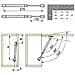 1274325 Set Di 10 Kit Braccetto Molla A Gas Forza 11kg Corsa 100mm Per Sollevare A Ribalta Le Ante Dei Mobili, Verniciato Alluminio, (10un)  - Foto miniatura 3