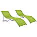 Lettini Prendisole Pieghevoli 2 pz in Textilene Verdi - Foto miniatura 1