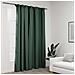 Tenda Oscurante Effetto Lino Con Ganci Verdi 290x245 Cm - Foto miniatura 1