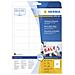Labels white removable 63,5x29,6 SuperPrint 675 pcs. , Bianco, Labels / pack - 675 pcs. Sheets / pack - 25 pcs. , 63, 5 x 29, 6mm, A4 sheets, Removable - Foto miniatura 2