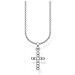 , Collana Da Donna In Argento Sterling 925, Con Croce Pave, Lunghezza 38-45 Cm - Foto miniatura 1
