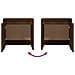 Comodino Rovere Fumo 45x34x44,5 cm in Truciolato - Foto miniatura 10