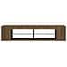 Mobile Porta TV con Luci LED Rovere Marrone 135x39x30 cm - Foto miniatura 4