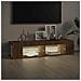 Mobile Porta TV con Luci LED Rovere Marrone 135x39x30 cm - Foto miniatura 7