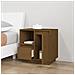 Comodini 2 Pz Miele 50x34x50 Cm In Legno Massello Di Pino - Foto miniatura 7