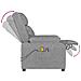 Poltrona Massaggiante Elettrica Grigio Chiaro In Tessuto - Foto miniatura 6