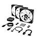Starter Kit 3 Ventole PWM per PC da 120 mm iCUE LINK QX120 RGB con iCUE LINK System Hub Colore Nero - Foto miniatura 2