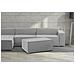 Pouf Antonella, Pouf Da Salotto, 100% Made In Italy, Poltroncina Relax In Tessuto Imbottito, Cm 100x70h43, Grigio - Foto miniatura 1