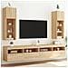 Mobili Porta Tv Con Luci Led 2 Pz Rovere Sonoma 30,5x30x90 Cm - Foto miniatura 1