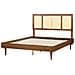 Letto Con Led Rattan Auray 160 X 200 Cm Marrone - Foto miniatura 3