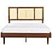 Letto Con Led Rattan Auray 160 X 200 Cm Marrone - Foto miniatura 8