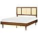 Letto Con Led Rattan Auray 160 X 200 Cm Marrone - Foto miniatura 12