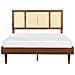 Letto Con Led Rattan Auray 160 X 200 Cm Marrone - Foto miniatura 14