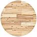 Piano Tavolo Rotondo 70x4 Cm In Legno Massello Di Acacia - Foto miniatura 2