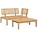 Set Divani Pallet Da Giardino 2pz In Legno Massello Di Acacia - Foto miniatura 2