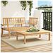 Set Divani Pallet Da Giardino 2pz In Legno Massello Di Acacia - Foto miniatura 1