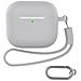 Custodia Per Airpods Con Portachiavi E Accessori Grey  Airpods 4 Piatto - Foto miniatura 2