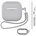 Custodia Per Airpods Con Portachiavi E Accessori Grey  Airpods 4 Piatto - Foto miniatura 3