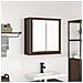 Pensile da Bagno con Specchio Rovere Marrone 60x21x60 cm - Foto miniatura 1
