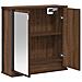 Pensile da Bagno con Specchio Rovere Marrone 60x21x60 cm - Foto miniatura 4