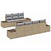 Set divano giardino 8 pezzi con cuscini beige polyrattan - Foto miniatura 1