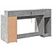 Scrivania con Luci LED Grigio Cemento 160x55x91 cm Multistrato - Foto miniatura 8