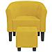 Poltrona Cabriolet con Poggiapiedi Giallo in Velluto - Foto miniatura 3