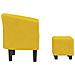 Poltrona Cabriolet con Poggiapiedi Giallo in Velluto - Foto miniatura 4