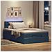 Pouf Letto con Materasso e LED Blu 120x200 cm in Tessuto - Foto miniatura 3