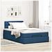 Pouf Letto con Materasso e LED Blu 120x200 cm in Tessuto - Foto miniatura 4