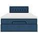 Pouf Letto con Materasso e LED Blu 120x200 cm in Tessuto - Foto miniatura 8