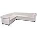Lusso Casadino -  Divano Angolare Chesterfield A 6 Posti Pelle Artificiale Bianca - Foto miniatura 1