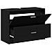 Cabinet per lavello Nero Rovere 78x37x59 cm Legno ingegnerizzato - Foto miniatura 5