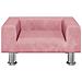 Lettino per Cani Rosa 50x40x26,5 cm in Velluto - Foto miniatura 3