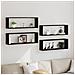 Mensole a parete  4 pezzi in legno nero 80x15x26 cm - Foto miniatura 2